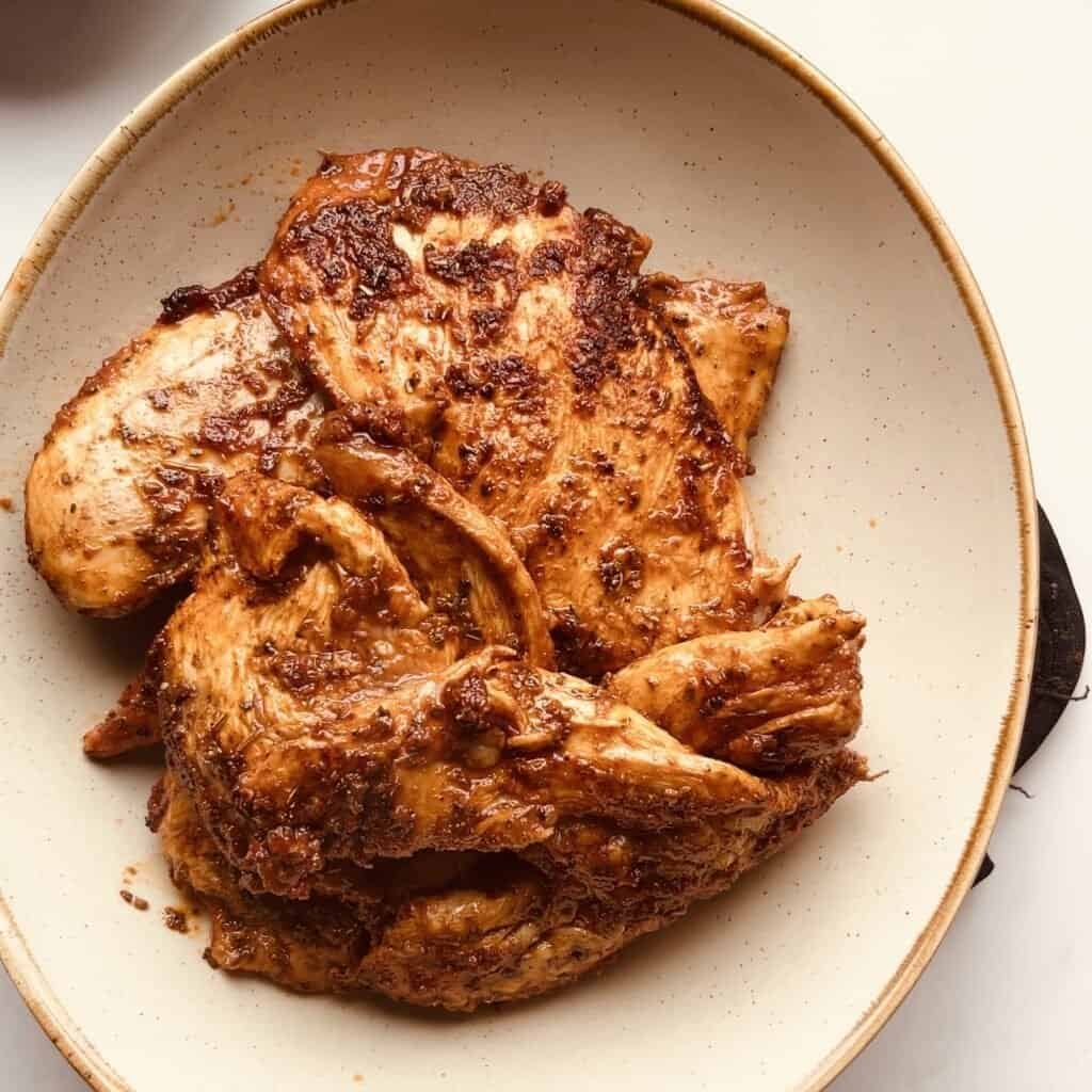 Herb-marinated chicken seared until golden brown for creamy Italian chicken pasta.