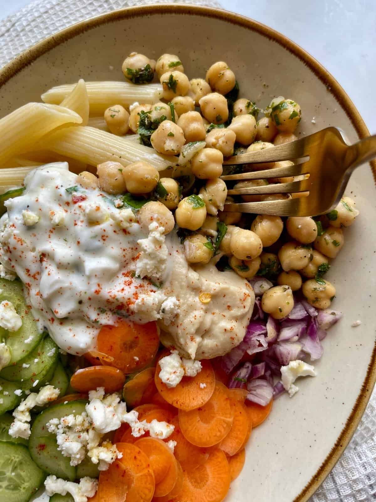 chickpeas with lemon and herbs
