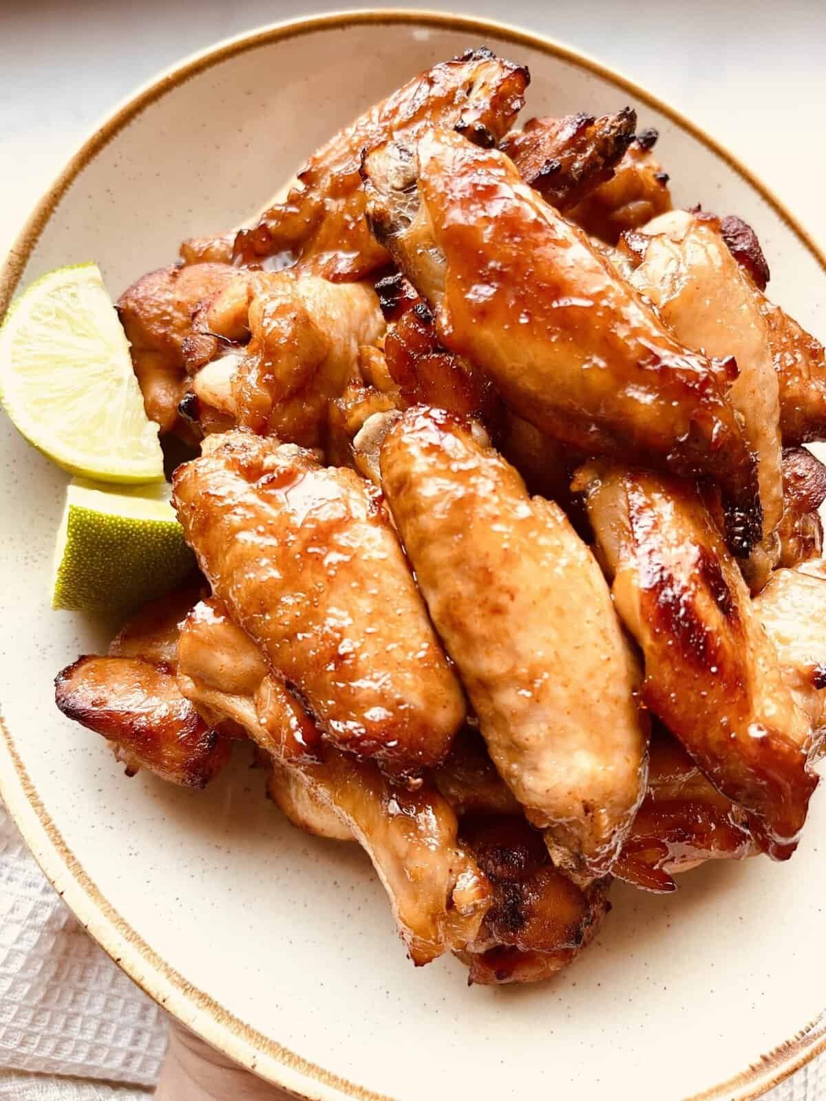 crispy baked gochujang wings with sticky glaze