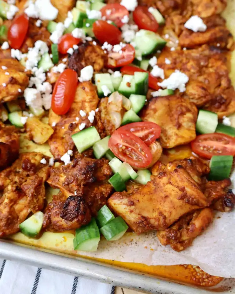 Easy chicken shawarma recipe with perfectly seasoned chicken, bold Mediterranean flavors, and a delicious homemade shawarma marinade.