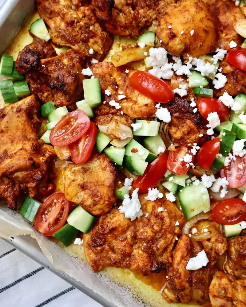 Tender and juicy chicken shawarma cooked from a homemade chicken shawarma marinade, packed with Middle Eastern spices and rich flavor.